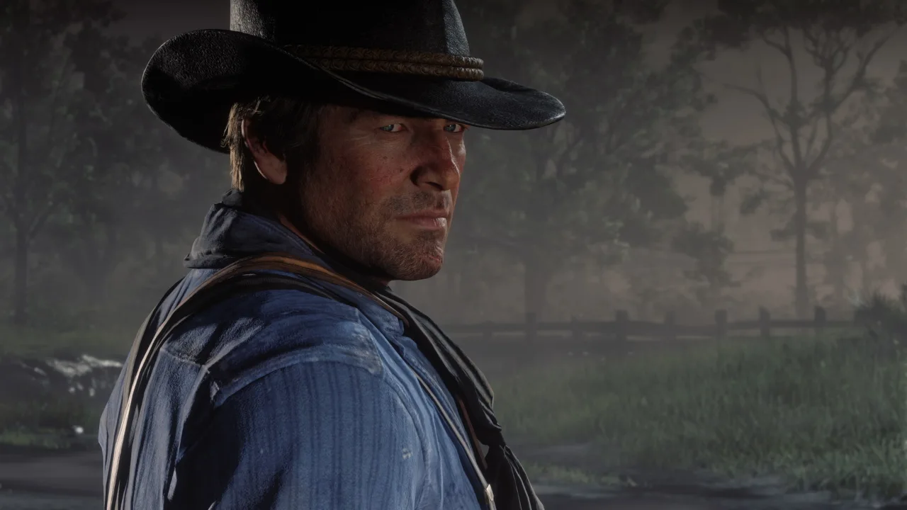 Arthur Morgan in the outdoor world of Red Dead Redemption 2.
